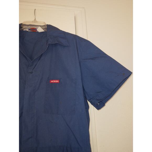 Vtg 90's DICKIES Workwear Straight Woven Overalls Mens Made in Mexico XL/42" - Picture 2 of 13